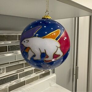 Dawn Oman Snow Bears Ornament Chipewyan Indigenous Artist Christmas Ornament